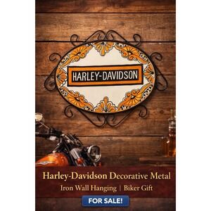 Harley-Davidson Decorative Metal Iron Wall Hanging Sign Biker Decor man cave